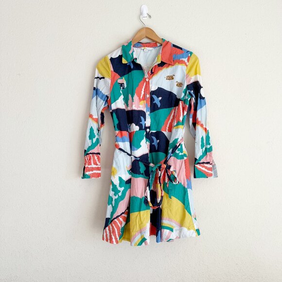 Boden Kitty Printed Shirt Dress Size 12P - Picture 2 of 8